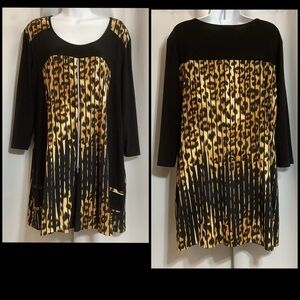Libra Tunic Women’s Size XXL Animal Print Made In Canada